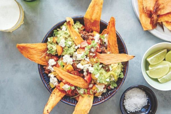 Healthy Loaded Black bean Nachos Recipe