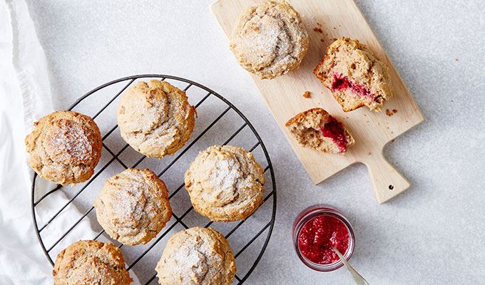 gluten free jam donught muffins