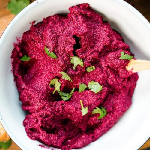 Roasted Beetroot Dip with Crostinis