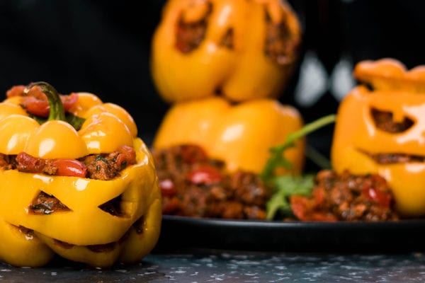 Healthy Halloween Stuffed Jack-O-Lantern Recipe