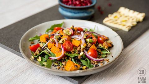 Quinoa Pumpkin Haloumi & Rocket Salad | 28 By Sam Wood