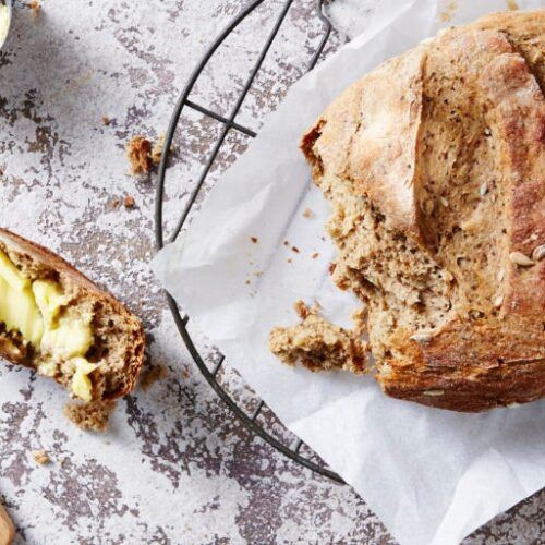 slow cooker bread recipe rye & spelt & wattleseed
