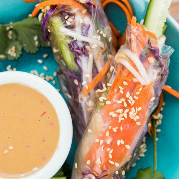 Healthy Rice Paper Rolls with Peanut Sauce Recipe 28 By Sam Wood
